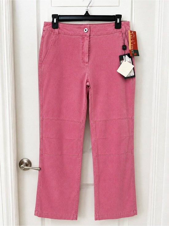 Weekend Max Mara Pants - Weekend Max Mara Women’s Pink Cotton Straight Leg Pants Size 12 NWT